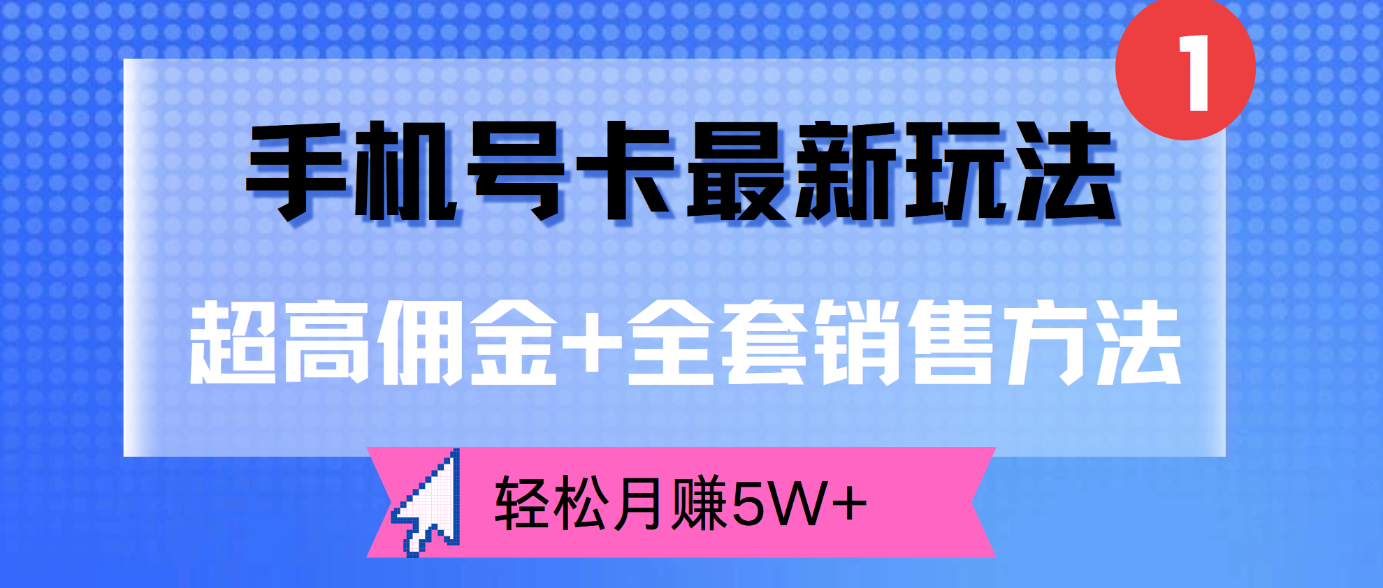 超高佣金+全套销售方法，手机号卡最新玩法，轻松月赚5W+-村长副业网