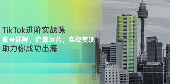 【副业项目3307期】TikTok进阶实战课：账号详解+流量运营+实战变现(tiktok怎么运营)-村长副业网
