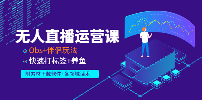 【副业项目3323期】无人直播运营课：Obs+伴侣玩法 快速打标签+养鱼（附素材下载软件+各领话术)-村长副业网
