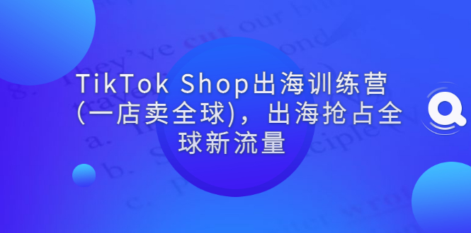 【副业项目3345期】tiktok电商怎么做（TikTok Shop出海训练营课程教你抖音跨境电商怎么做）-村长副业网