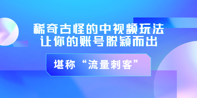 【副业项目3652期】稀奇古怪的中视频玩法，让你的账号脱颖而出，堪称“流量刺客”（图文+视频)-村长副业网