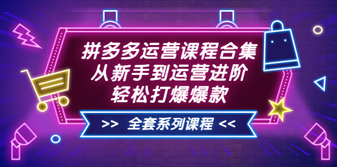 【副业项目3861期】拼多多运营课程合集：从新手到运营进阶，拼多多新手开店教程视频-村长副业网