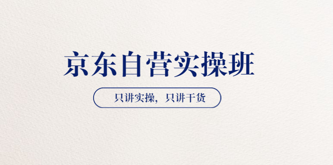 【副业项目3903期】京东自营实操班，只讲实操，只讲干货（28小时课程-共2期）-村长副业网