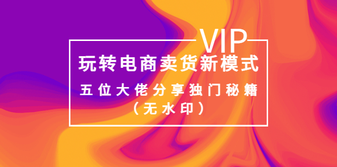 【副业项目4064期】玩转电商卖货新模式，五位大佬分享独门秘籍（无水印）-村长副业网
