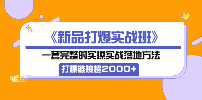 【副业项目4088期】《新品打爆实战班》一套完整的实操实战落地方法，打爆链接超2000+（38节课)-村长副业网