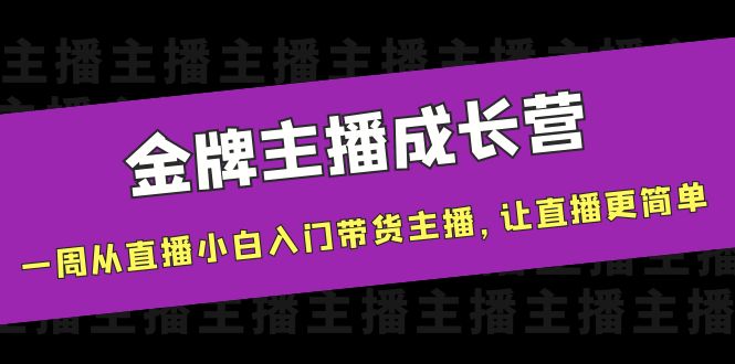 【副业项目4283期】金牌主播成长营，一周从直播小白入门带货主播，让直播更简单-村长副业网