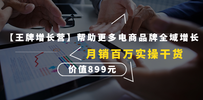 【副业项目4547期】【王牌增长营】帮助更多电商品牌全域增长，月销百万实操干货，价值899元-村长副业网