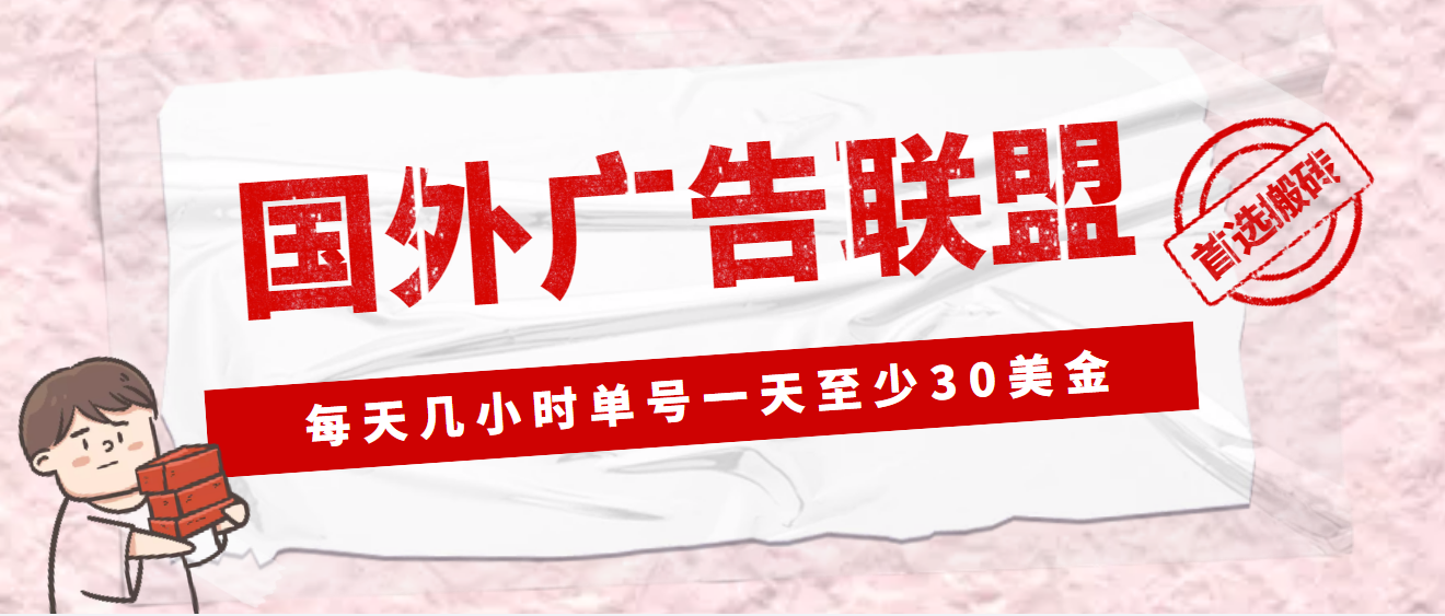 【副业项目4897期】外面收费1980最新国外LEAD广告联盟搬砖项目，单号一天至少30美金(详细教程)-村长副业网