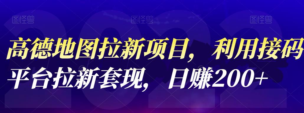 【副业项目4905期】高德地图拉新项目：利用接码平台拉新套现，日赚200+-村长副业网