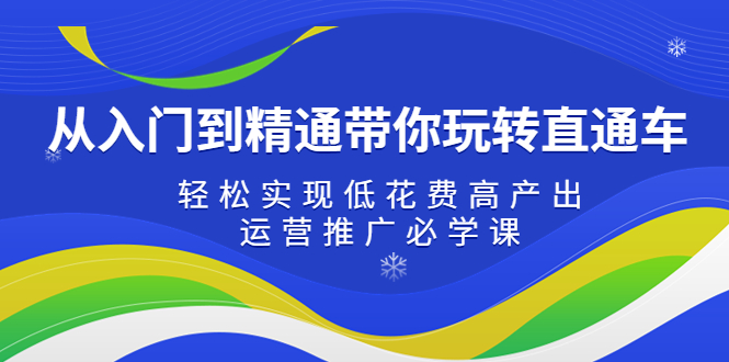 【副业项目5274期】从入门到精通带你玩转直通车：轻松实现低花费高产出，35节运营推广必学课-村长副业网