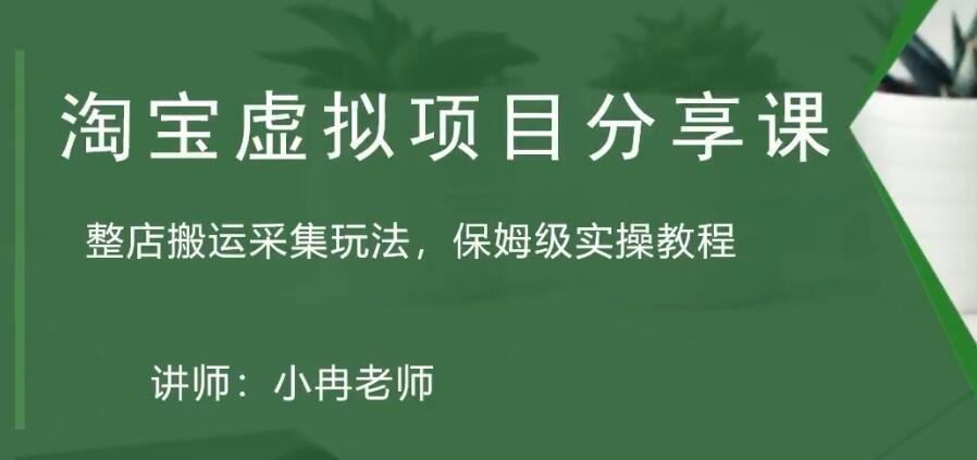 【副业项目5253期】淘宝虚拟整店搬运采集玩法分享课：整店搬运采集玩法，保姆级实操教程-村长副业网