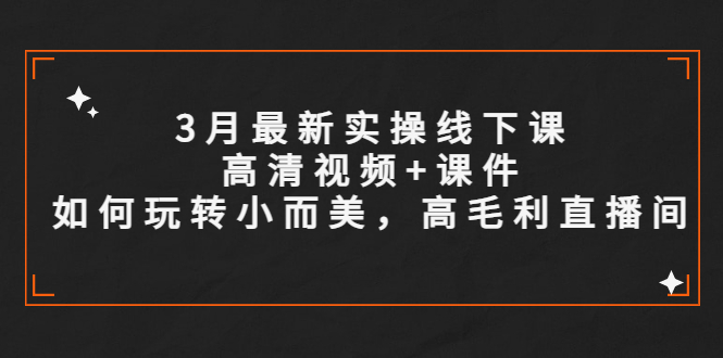 【副业项目5675期】3月最新实操线下课高清视频+课件，如何玩转小而美，高毛利直播间-村长副业网