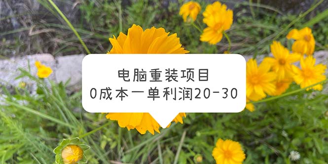 【副业项目5910期】电脑系统重装项目，0成本一单利润20-30-村长副业网