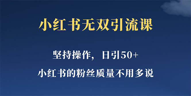【副业项目5739期】小红书无双课一天引50+女粉，不用做视频发视频，小白也很容易上手拿到结果-村长副业网