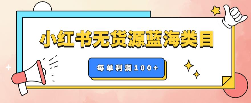 【副业项目6222期】小红书无货源做蓝海类目【每单利润50-200+】，单月轻松过万【揭秘】-村长副业网