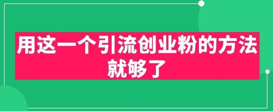 【副业项目6342期】用这一个引流创业粉的方法就够了，PPT短视频引流创业粉【揭秘】-村长副业网