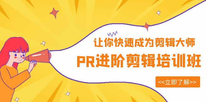 【副业项目6160期】PR进阶剪辑培训班，让你快速成为剪辑大师 12节视频课程+素材！-村长副业网