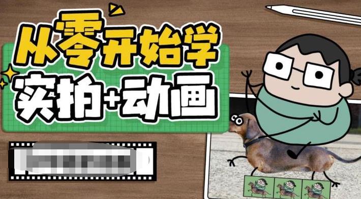 【副业项目6738期】从零开始学实拍加动画，实拍加动画创意教程（49节视频课）-村长副业网
