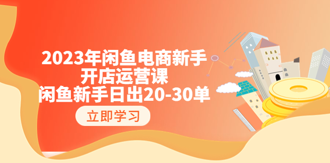【副业项目6587期】2023年闲鱼电商新手开店运营课：闲鱼新手日出20-30单（18节-实战干货）-村长副业网