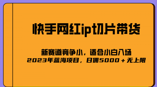 【副业项目7037期】2023爆火的快手网红IP切片，号称日佣5000＋的蓝海项目，二驴的独家授权-村长副业网