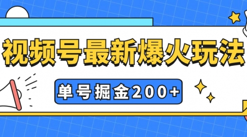 【副业项目7901期】视频号爆火新玩法，操作几分钟就可达到暴力掘金，单号收益200+小白式操作-村长副业网