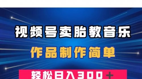 【副业项目8197期】视频号卖胎教音乐，作品制作简单，一单49，轻松日入300＋-村长副业网