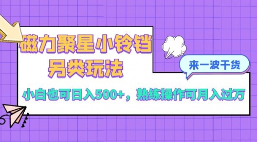 【副业项目8484期】磁力聚星小铃铛另类玩法，小白也可日入500+-村长副业网