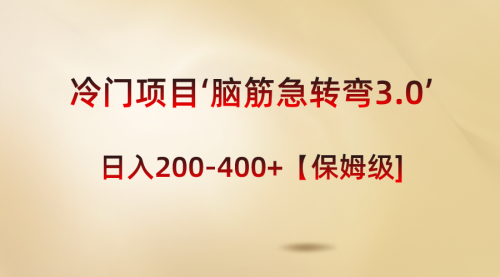 【副业8763期】冷门项目‘脑筋急转弯3.0’轻松日入200-400+【保姆级教程】-村长副业网