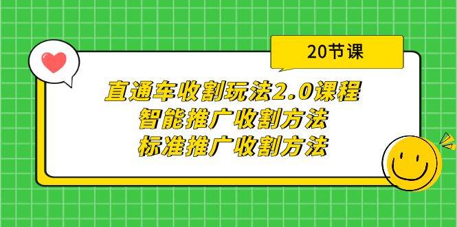 直通车收割玩法2.0课程：智能推广收割方法+标准推广收割方法（20节课）-村长副业网