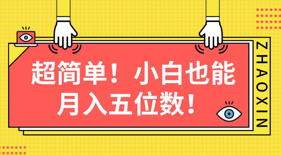 超简单图文项目！小白也能月入五位数-村长副业网