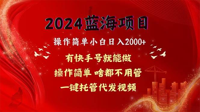 2024蓝海项目，网盘拉新，操作简单小白日入2000+，一键托管代发视频，…-村长副业网