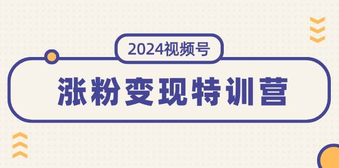 2024视频号-涨粉变现特训营：一站式打造稳定视频号涨粉变现模式（10节）-村长副业网