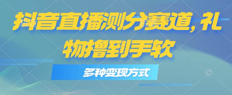 抖音直播测分赛道，多种变现方式，轻松日入1000+-村长副业网