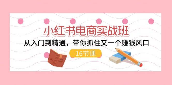 小红书电商实战班，从入门到精通，带你抓住又一个赚钱风口（16节）-村长副业网