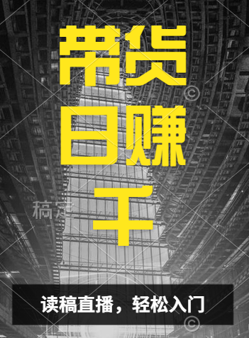 视频号技术直播带货， 会读稿就行，小白日入1000+-村长副业网