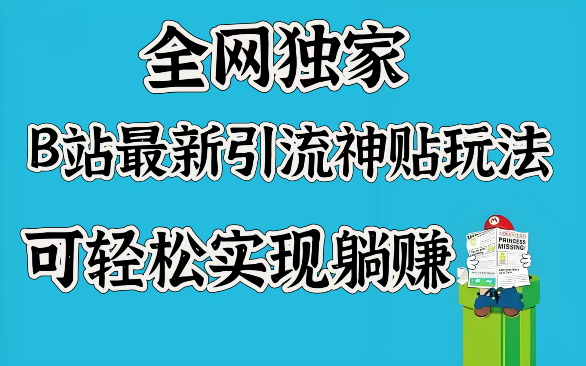 全网独家，B站最新引流神贴玩法，可轻松实现躺赚-村长副业网