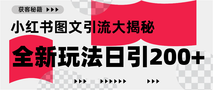 小红书图文引流，只需一张图片即可撬动百万流量，日引200+创业粉-村长副业网