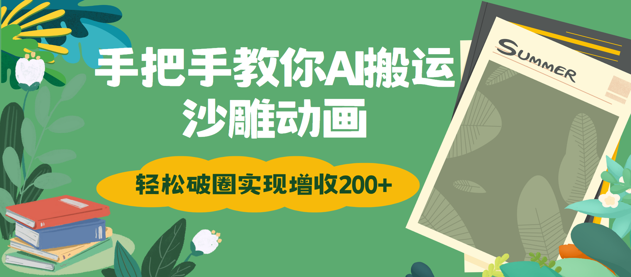 手把手教你用AI搬运沙雕动画轻松破圈实现增收200+-村长副业网