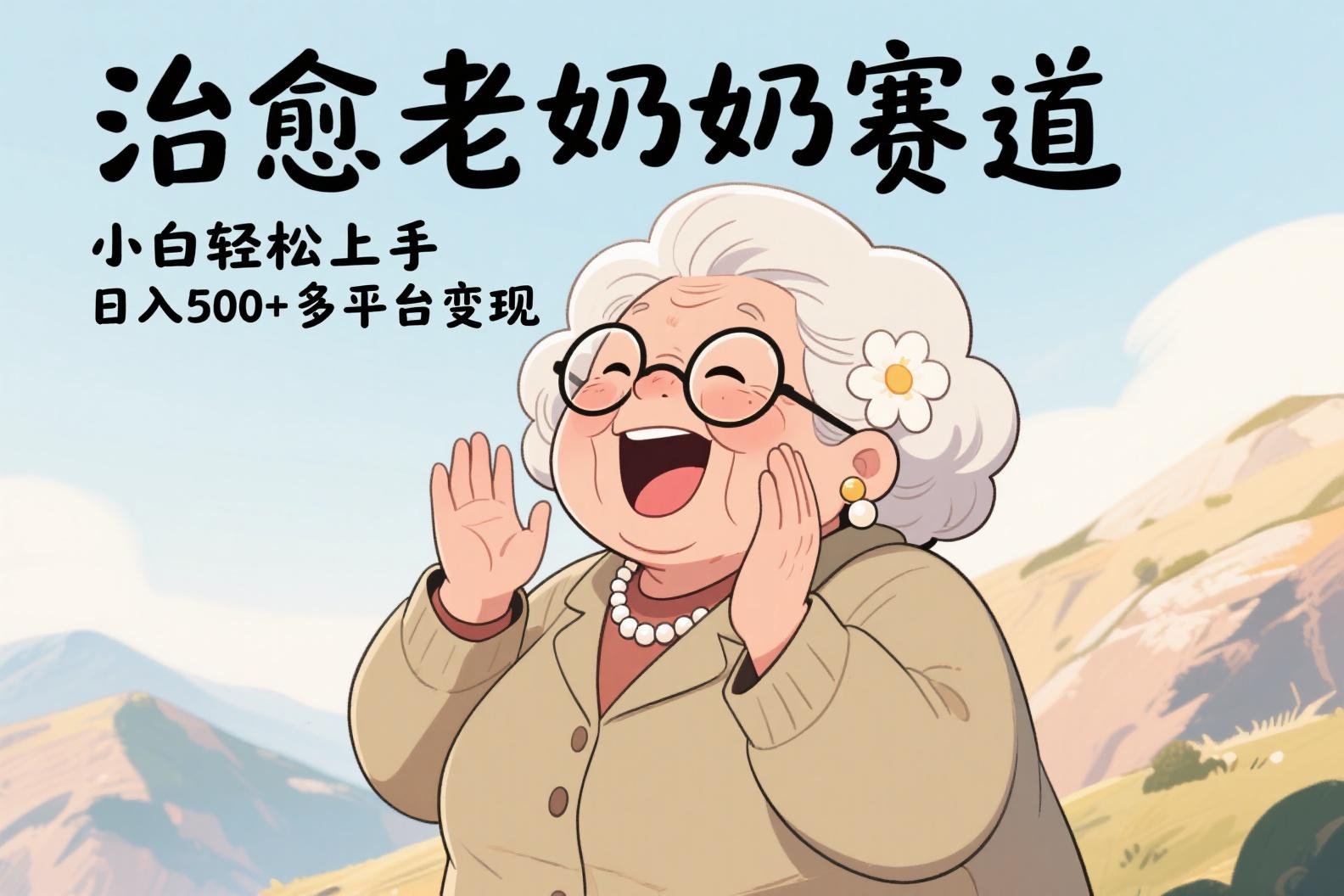 视频号治愈老奶奶赛道，小白轻松上手，日入500+多平台变现-村长副业网
